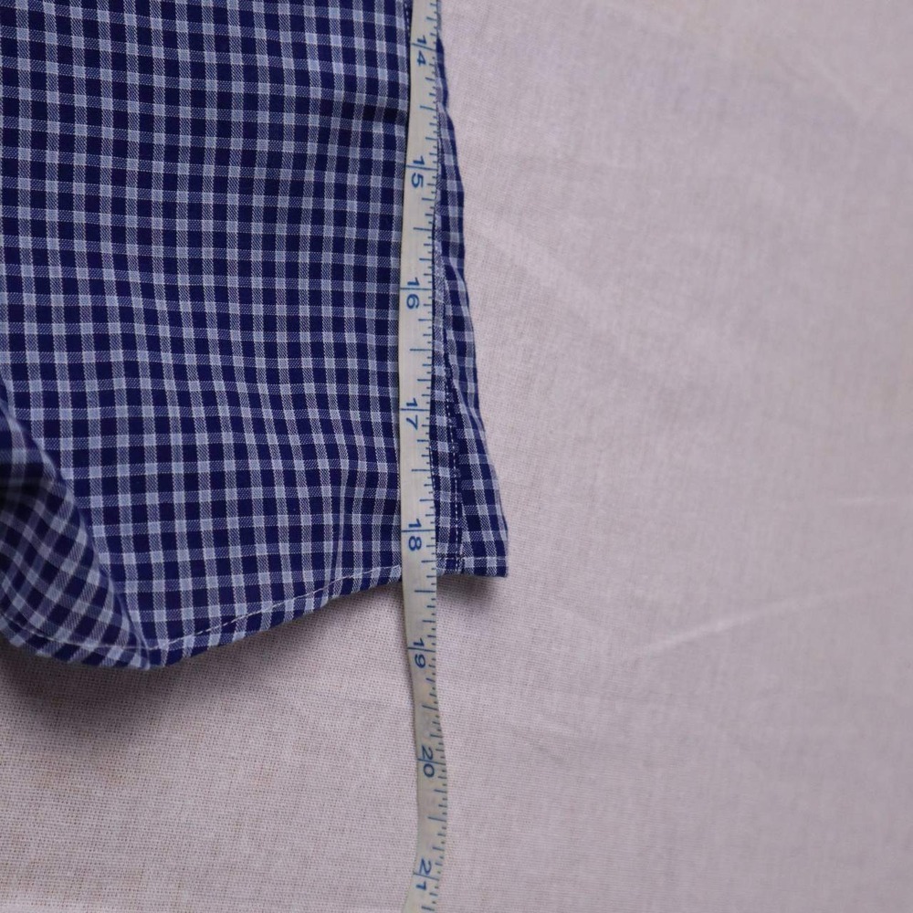 US Polo Assn Mens Blue White Gingham Check Button Down Shirt 14.5 32/33 Small - Picture 8 of 8